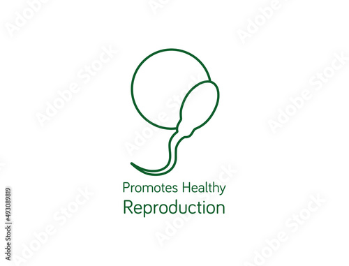 promotes healthy reproduction line art icon vector illustration 