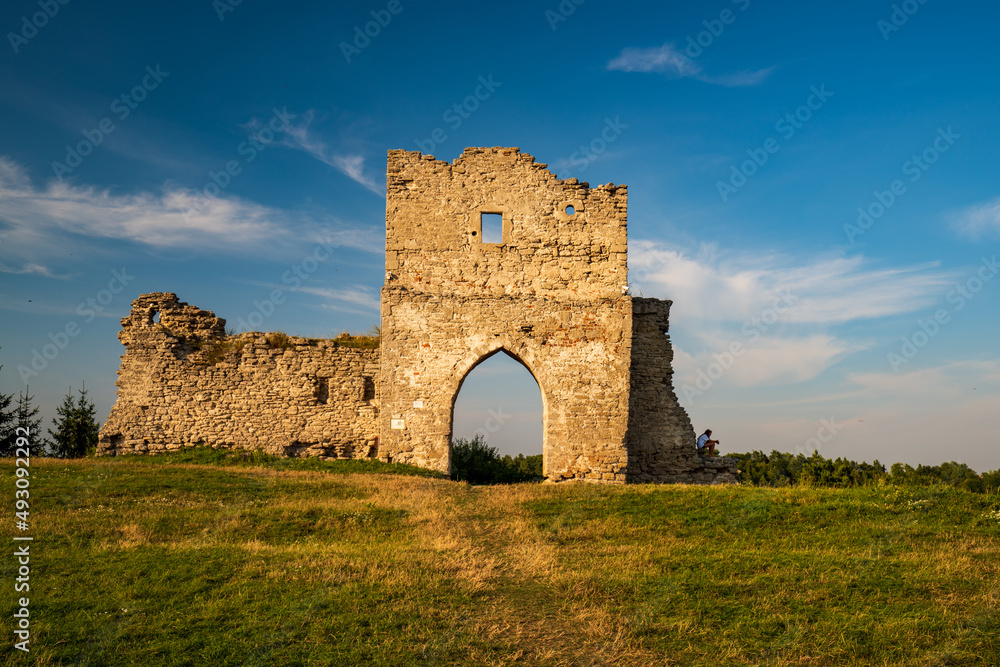 Scenic view of ruins of an ancient Kremenets castle. Ternopil region, Ukraine Scenic view of ruins of an ancient Kremenets castle. Ternopil region, Ukraine
