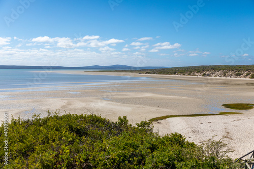 Large beach in the Langebaan lagoon in the West Coast National Park in South Africa