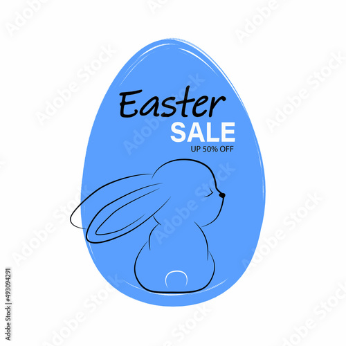 Happy Easter egg of vector template