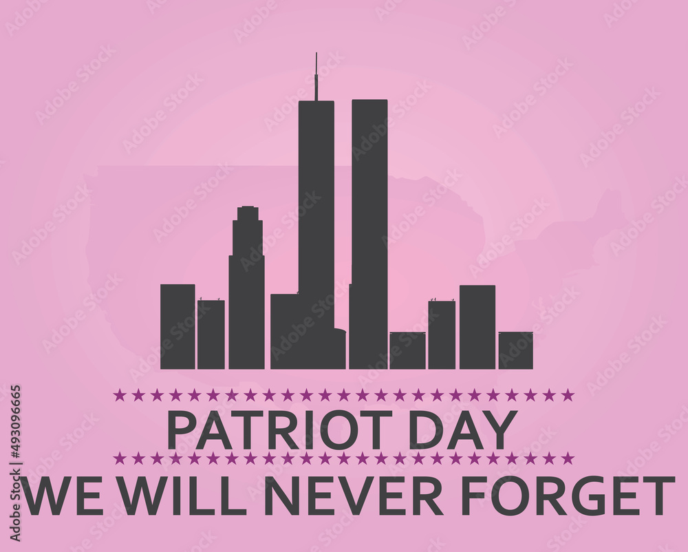 Fototapeta premium Patriot day card. vector illustration