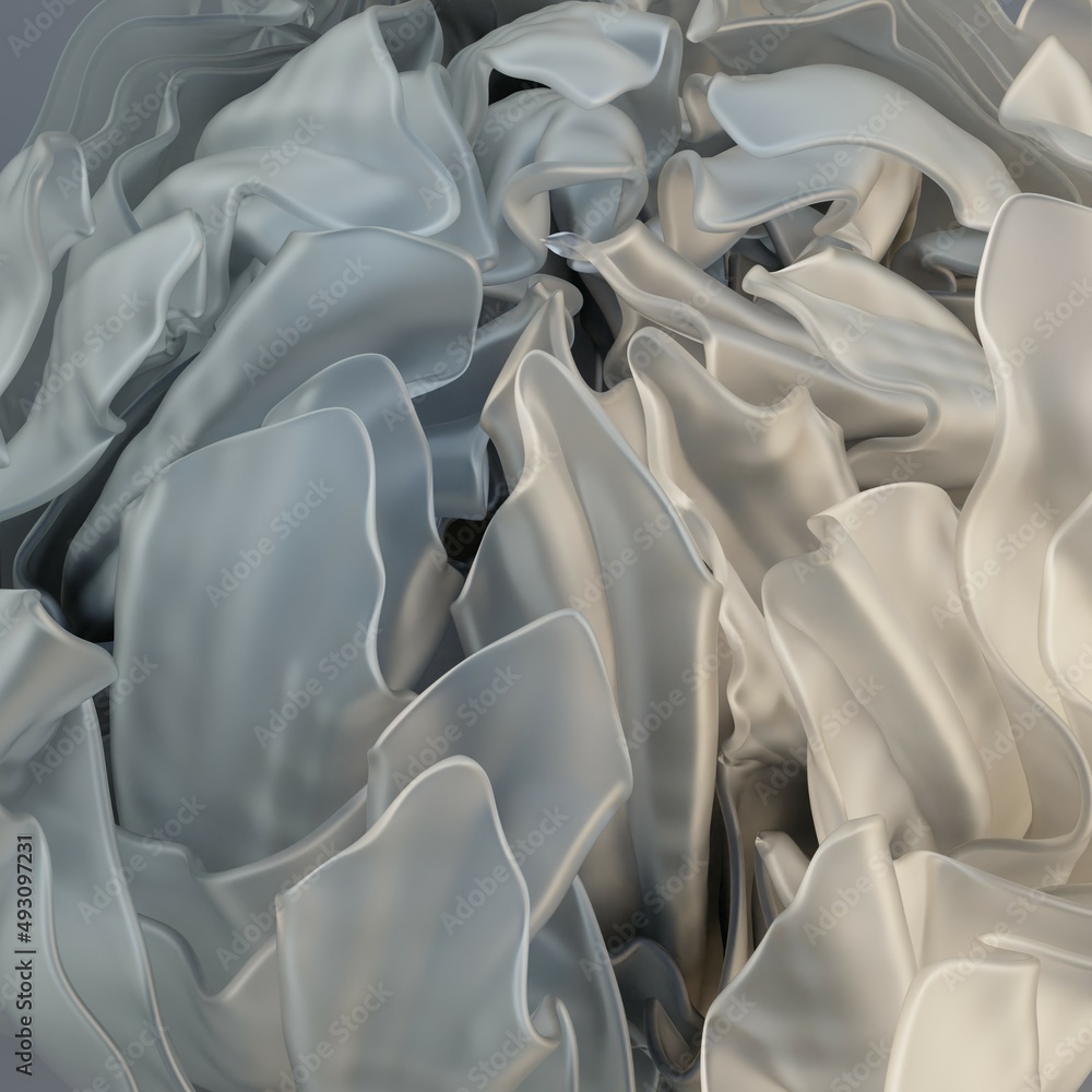 Obraz premium Flower made of cloth in 3D