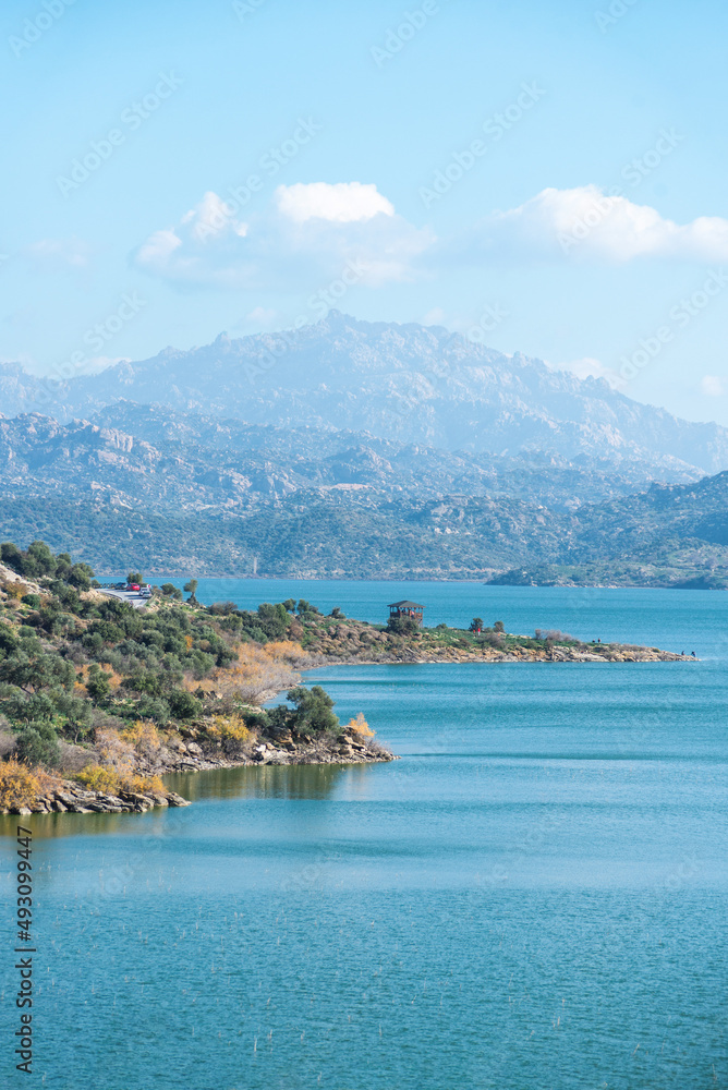 Lake Bafa scenic view in Turkey