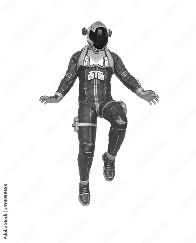 astronaut explorer is floating and landing astronaut explorer is floating and landing