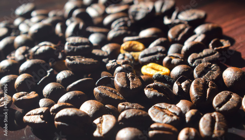 detailed coffee bean background.