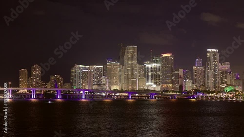 Wallpaper Mural Skyline of Miami at night - travel photography Torontodigital.ca