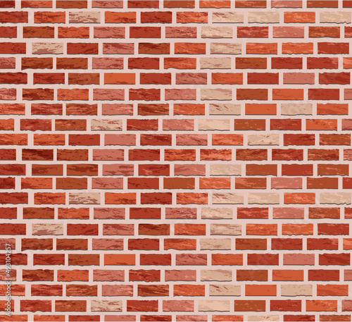 Brick wall. Vector stock illustration. Stone. Background from natural materials. isolated. Cartoon.