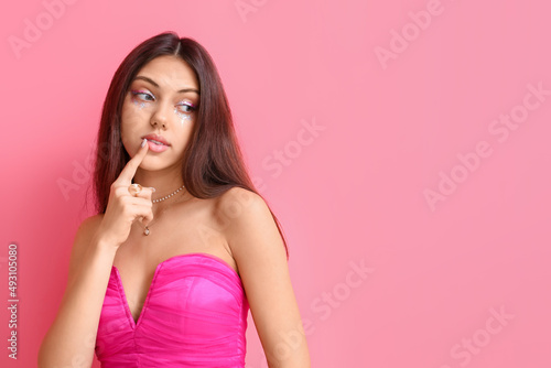 Beautiful woman with creati...