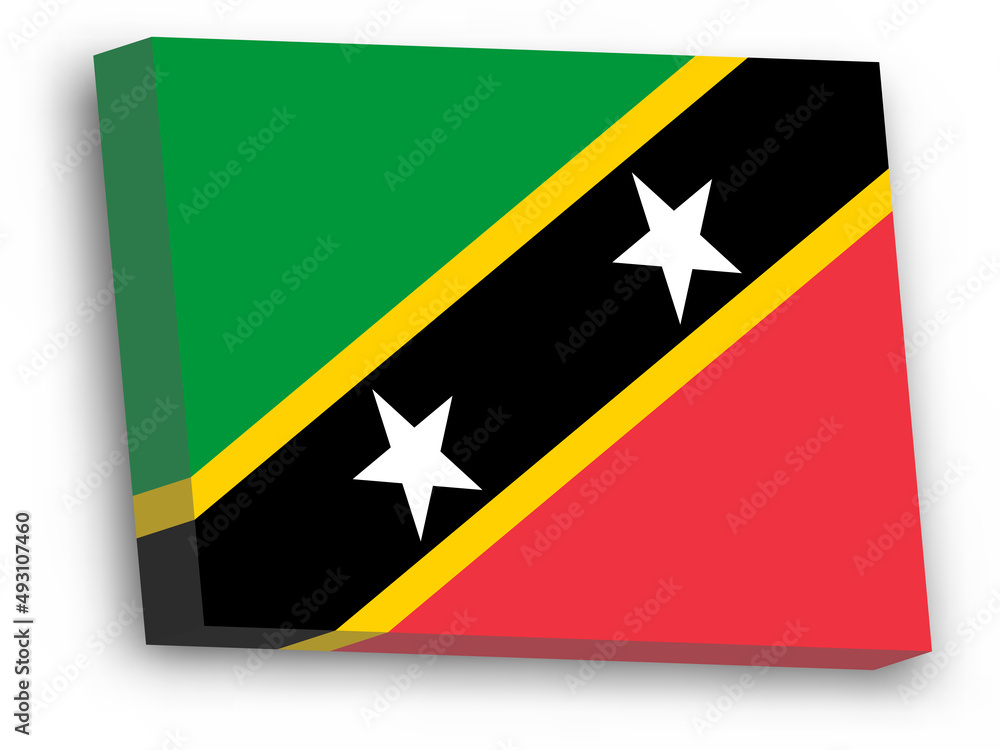 3D vector flag of Saint Kitts and Nevis 3D vector flag of Saint Kitts and Nevis