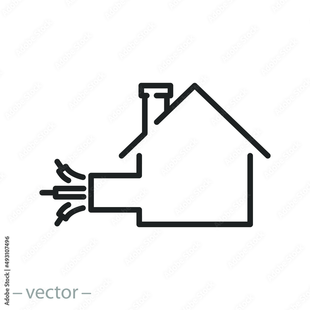 cable home internet icon, ftth technology, fiber or optic connector, thin line symbol on white background - editable stroke vector illustration cable home internet icon, ftth technology, fiber or optic connector, thin line symbol on white background - editable stroke vector illustration