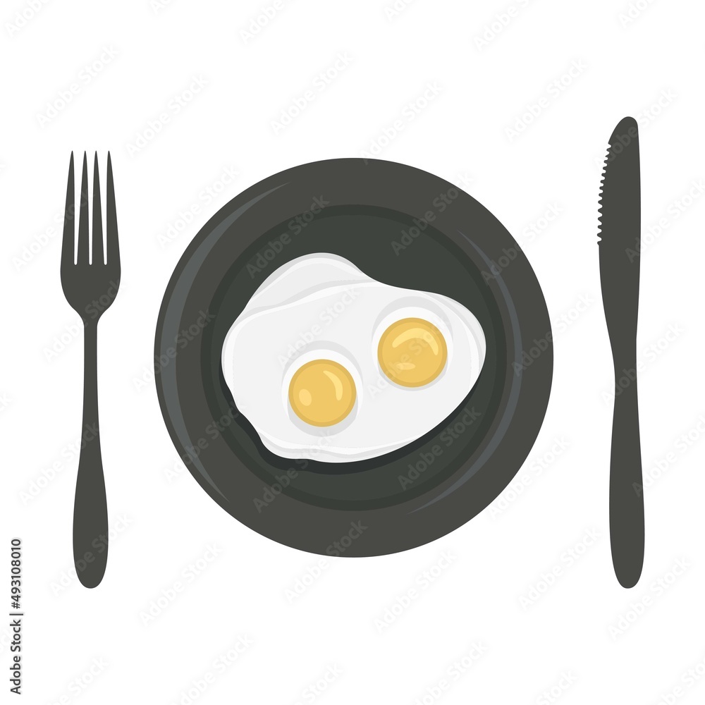 scrambled eggs in a plate vector scrambled eggs in a plate vector