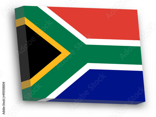 3D vector flag of South Africa
