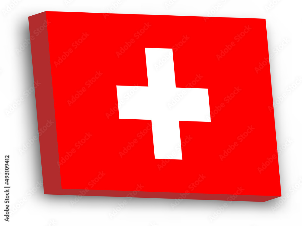3D vector flag of Switzerland 3D vector flag of Switzerland