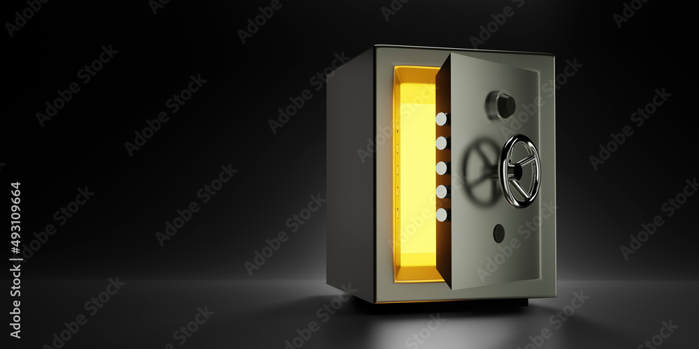 light from a safe - 3d illustration light from a safe - 3d illustration