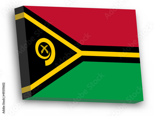 3D vector flag of Vanuatu