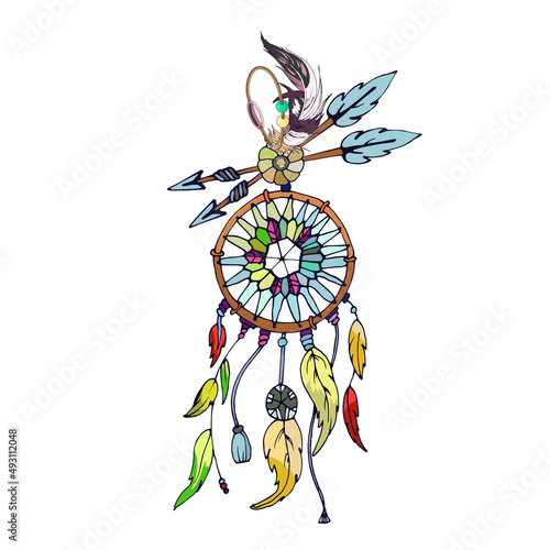 tribal, boho, cartoon, dreamcatcher dreamcatcher, tribal, boho, cartoon, isolated symbol, vector illustration, sign, hand drawing