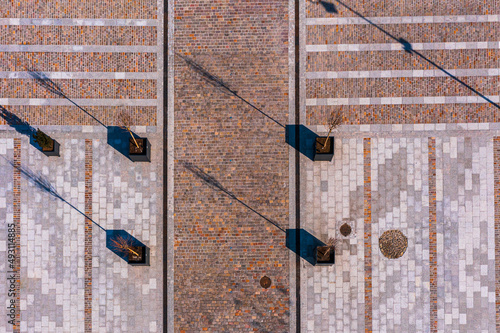 Wallpaper Mural The brick and granite surface of the square Torontodigital.ca