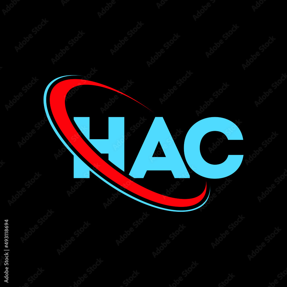 HAC logo. HAC letter. HAC letter logo design. Intitials HAC logo linked ...