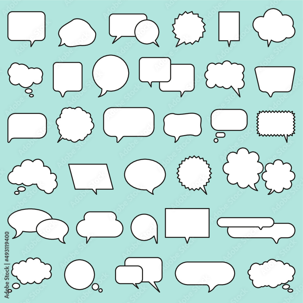 Speech Bubble set. Talk bubble. Cloud speech bubbles collection. Vector. Speech Bubble set. Talk bubble. Cloud speech bubbles collection. Vector.