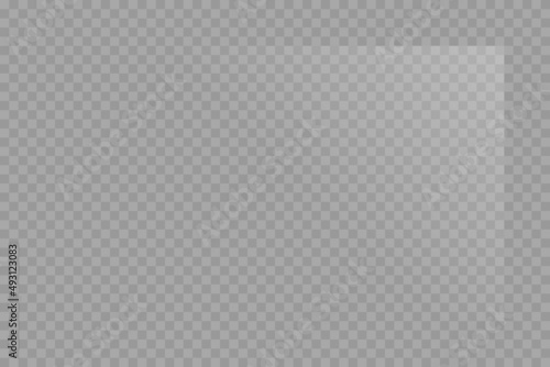 Realistic glare on glass, phone, tablet, monitor, screen on a transparent background. PNG. Vector illustration.