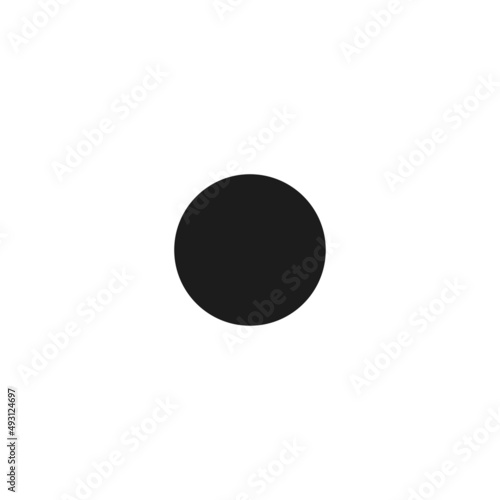 Dot black circle icon. Round sign, polka spot flat symbol.