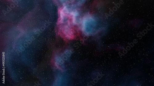 Fototapeta Naklejka Na Ścianę i Meble -  colorful space background with stars, nebula gas cloud in deep outer space, science fiction illustrarion 3d illustration