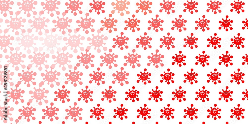 Light Red vector texture with disease symbols. Light Red vector texture with disease symbols.