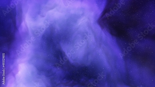 Space background with stardust and shining stars. Realistic cosmos and color nebula. Colorful galaxy. 3d illustration © ANDREI