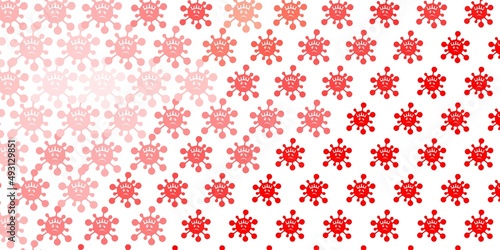 Light Red vector texture with disease symbols.
