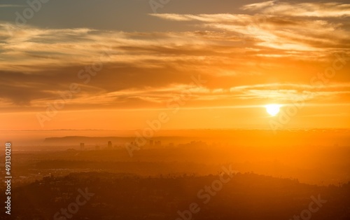 sunset over san diego california