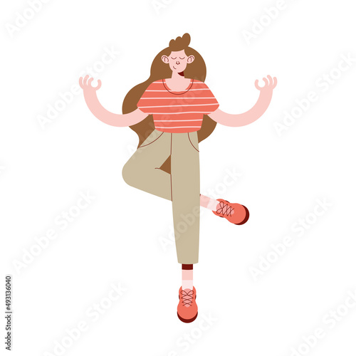 woman doing position