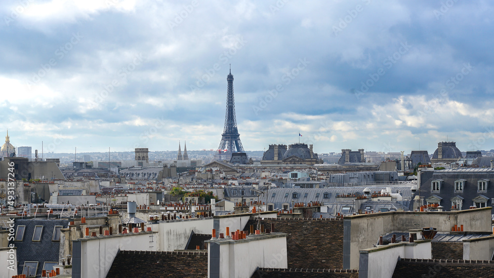 Paris Rooftops - View from Pompidou Centre