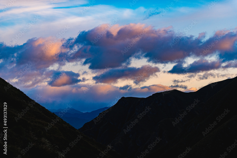 Dramatic clouds in the mountains Dramatic clouds in the mountains