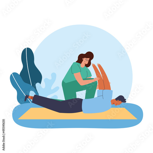 female therapist with patient