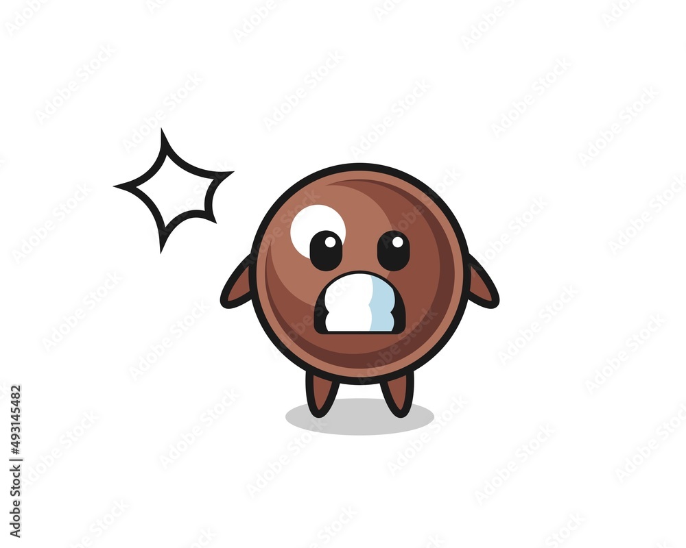tapioca pearl character cartoon with shocked gesture tapioca pearl character cartoon with shocked gesture