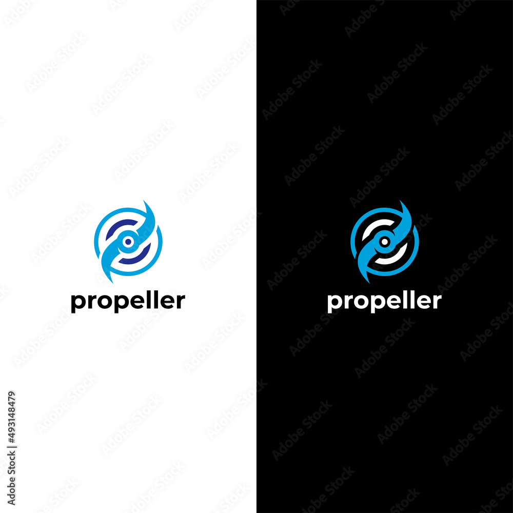 Propeller logo icon vector isolated Propeller logo icon vector isolated