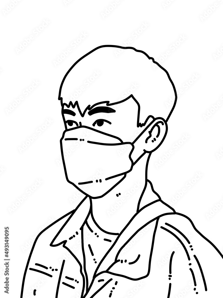 black and white of man cartoon on white background black and white of man cartoon on white background