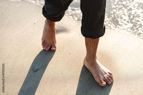 walking on the beach