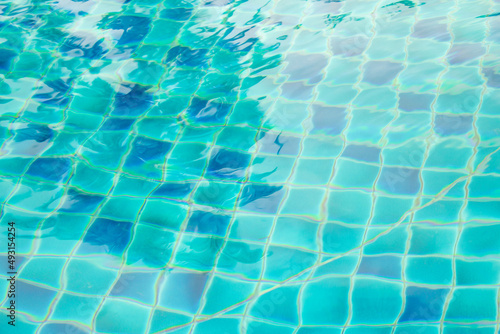 background texture of blue water in swimming pool