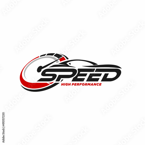 Auto speed car logo design