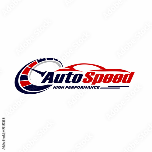 Auto speed car logo design