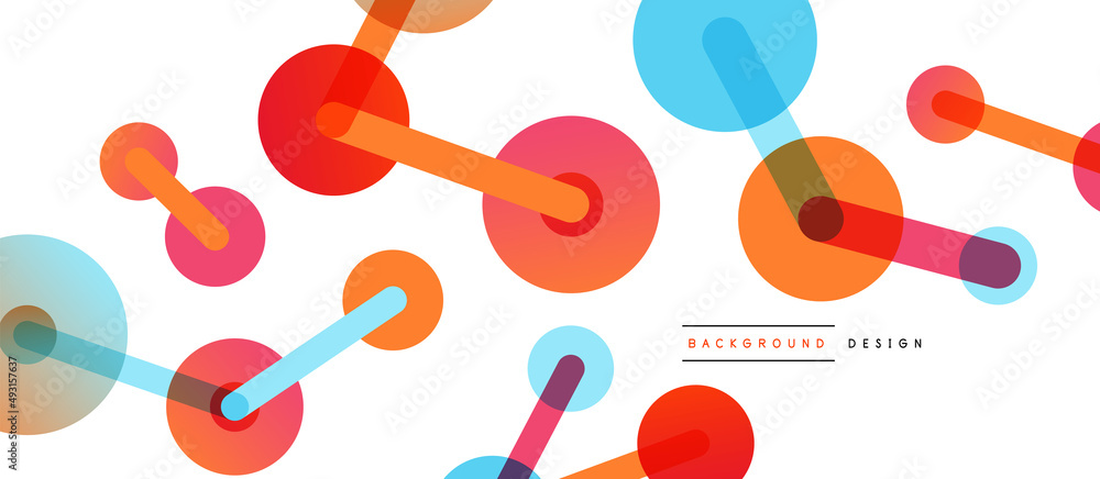 Line points connections geometric abstract background. Circles connected by lines. Trendy techno business template for wallpaper, banner, background or landing Line points connections geometric abstract background. Circles connected by lines. Trendy techno business template for wallpaper, banner, background or landing