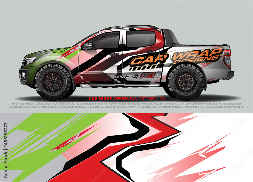truck graphics. modern camouflage design for vehicle vinyl wrap 