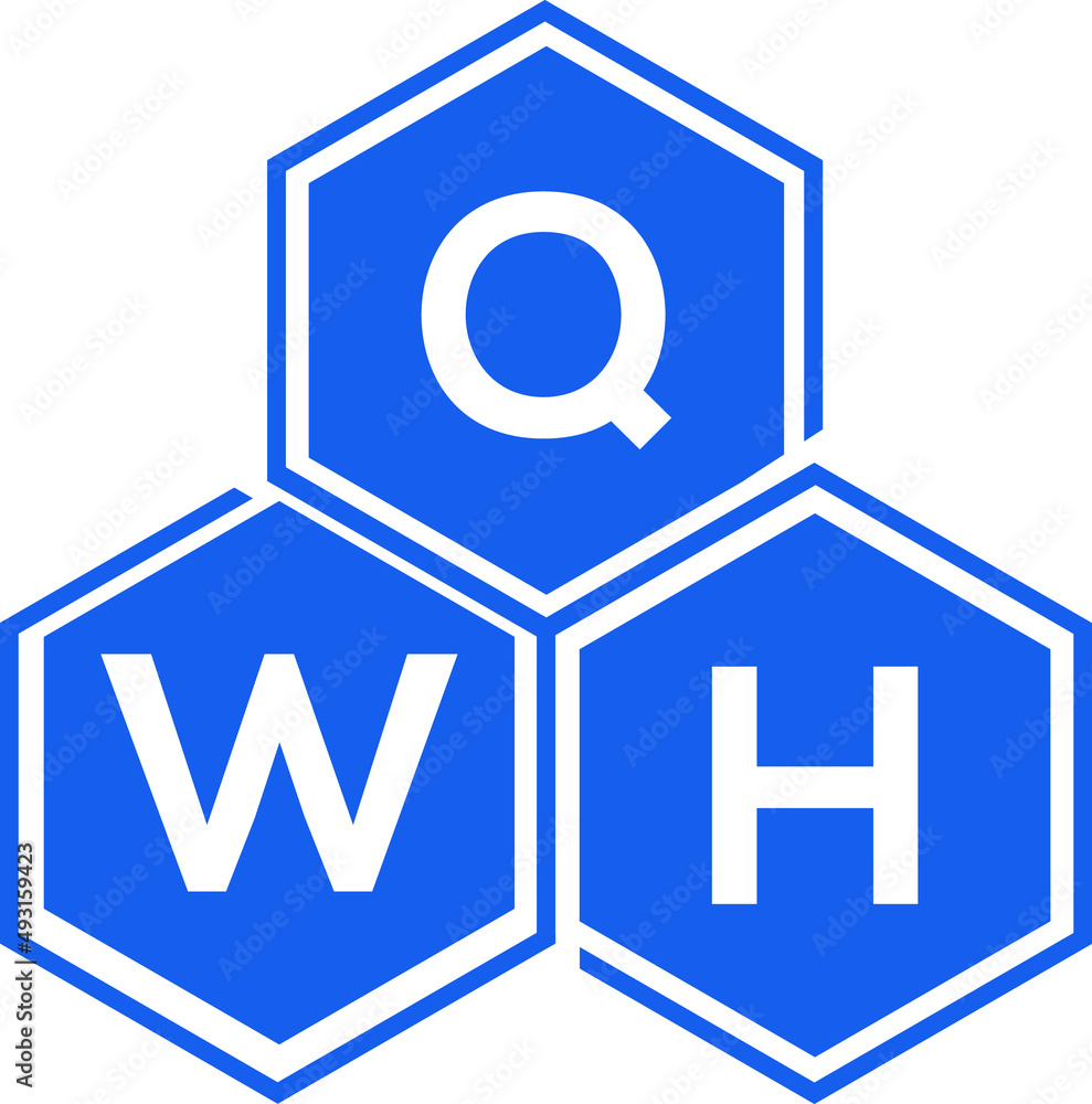 QWH letter logo design on White background. QWH creative initials letter logo concept. QWH letter design. QWH letter logo design on White background. QWH creative initials letter logo concept. QWH letter design.