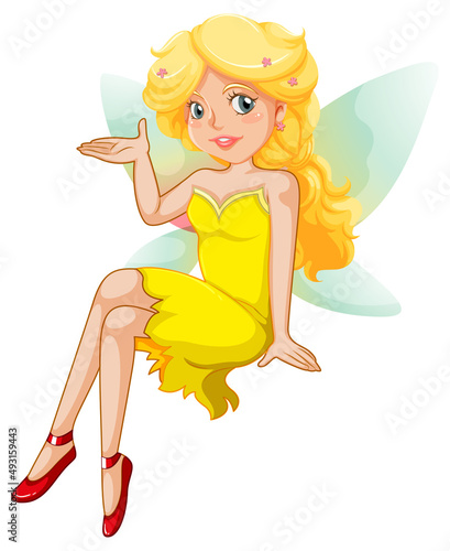 Beauty fairy on a white background
