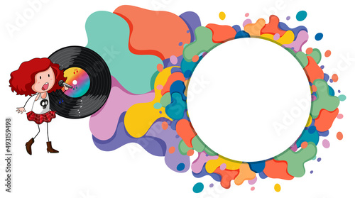Blank banner with music theme