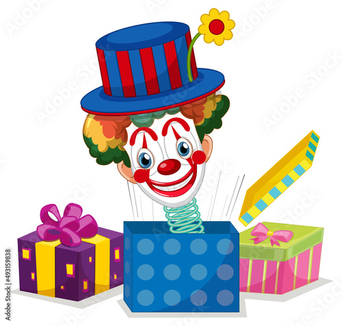 Clown jack in the box toy