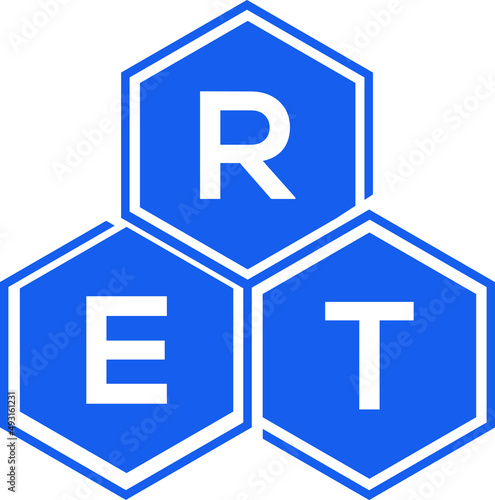 RET letter logo design on White background. RET creative initials letter logo concept. RET letter design. 