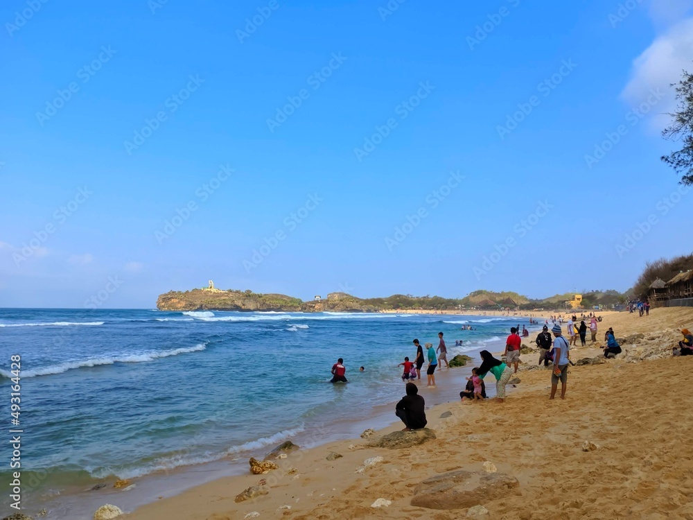 people on the beach