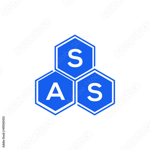SAS letter logo design on White background. SAS creative initials letter logo concept. SAS letter design. 
